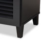 Coolidge Modern and Contemporary Dark Grey Finished 5-Shelf Wood Shoe Storage Cabinet with Drawer FredCo