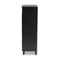 Coolidge Modern and Contemporary Dark Grey Finished 5-Shelf Wood Shoe Storage Cabinet with Drawer FredCo