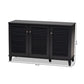 Coolidge Modern and Contemporary Dark Grey Finished 8-Shelf Wood Shoe Storage Cabinet FredCo