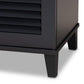 Coolidge Modern and Contemporary Dark Grey Finished 8-Shelf Wood Shoe Storage Cabinet FredCo