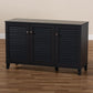 Coolidge Modern and Contemporary Dark Grey Finished 8-Shelf Wood Shoe Storage Cabinet FredCo