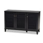 Coolidge Modern and Contemporary Dark Grey Finished 8-Shelf Wood Shoe Storage Cabinet FredCo