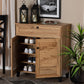 Coolidge Modern and Contemporary Oak Brown Finished Wood 1-Drawer Shoe Storage Cabinet FredCo