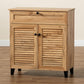 Coolidge Modern and Contemporary Oak Brown Finished Wood 1-Drawer Shoe Storage Cabinet FredCo