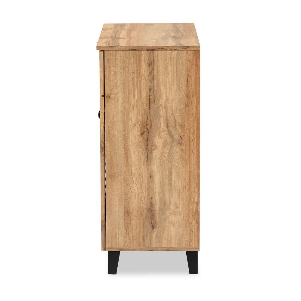Coolidge Modern and Contemporary Oak Brown Finished Wood 1-Drawer Shoe Storage Cabinet FredCo