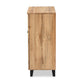 Coolidge Modern and Contemporary Oak Brown Finished Wood 1-Drawer Shoe Storage Cabinet FredCo