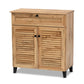 Coolidge Modern and Contemporary Oak Brown Finished Wood 1-Drawer Shoe Storage Cabinet FredCo