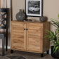 Coolidge Modern and Contemporary Oak Brown Finished Wood 2-Door Shoe Storage Cabinet FredCo