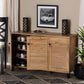Coolidge Modern and Contemporary Oak Brown Finished Wood 3-Door Shoe Storage Cabinet FredCo