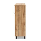 Coolidge Modern and Contemporary Oak Brown Finished Wood 3-Door Shoe Storage Cabinet with Drawer FredCo