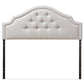 Cora Modern and Contemporary Greyish Beige Fabric Upholstered Full Size Headboard FredCo