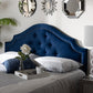 Cora Modern and Contemporary Royal Blue Velvet Fabric Upholstered Full Size Headboard FredCo