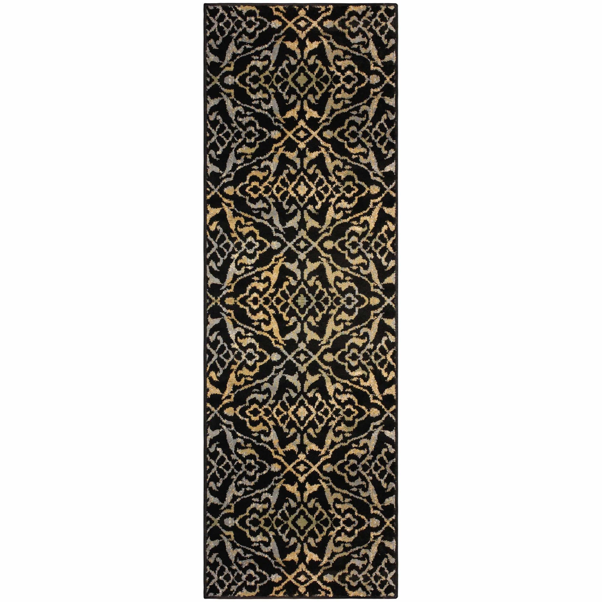 Corbin Modern Damask Contemporary Rug FredCo