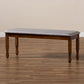 Corey Modern and Contemporary Grey Fabric Upholstered and Walnut Brown Finished Wood Dining Bench FredCo