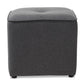 Corinne Modern and Contemporary Dark Grey Fabric Upholstered Ottoman FredCo