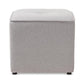 Corinne Modern and Contemporary Light Grey Fabric Upholstered Ottoman FredCo