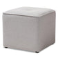 Corinne Modern and Contemporary Light Grey Fabric Upholstered Ottoman FredCo
