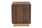 Cormac Mid-Century Modern Transitional Walnut Brown Finished Wood and Gold Metal 2-Drawer Nightstand FredCo