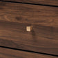 Cormac Modern and Contemporary Walnut Brown Finished Wood and Gold Metal 8-Drawer Dresser FredCo
