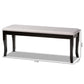 Cornelie Modern and Contemporary Transitional Grey Fabric Upholstered and Dark Brown Finished Wood Dining Bench FredCo