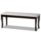 Cornelie Modern and Contemporary Transitional Grey Fabric Upholstered and Dark Brown Finished Wood Dining Bench FredCo