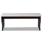 Cornelie Modern and Contemporary Transitional Grey Fabric Upholstered and Dark Brown Finished Wood Dining Bench FredCo