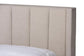 Coronado Mid-Century Modern Transitional Beige Fabric Full Size 3-Drawer Storage Platform Bed FredCo