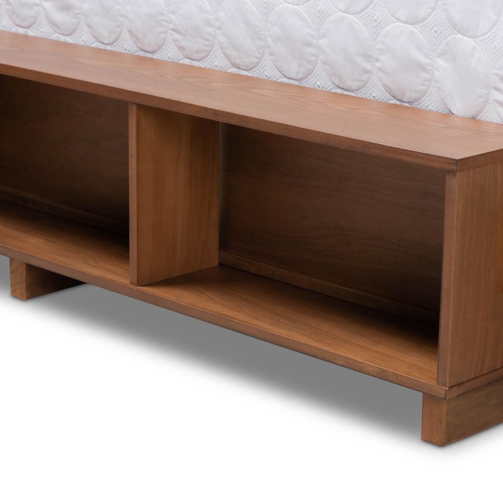 Cosma Modern Transitional Ash Walnut Brown Finished Wood 4-Drawer Full Size Platform Storage Bed FredCo