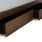 Cosma Modern Transitional Ash Walnut Brown Finished Wood 4-Drawer Queen Size Platform Storage Bed FredCo