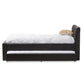 Cosmo Modern and Contemporary Black Faux Leather Twin Size Trundle Bed FredCo