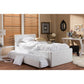 Cosmo Modern and Contemporary White Faux Leather Twin Size Trundle Bed FredCo