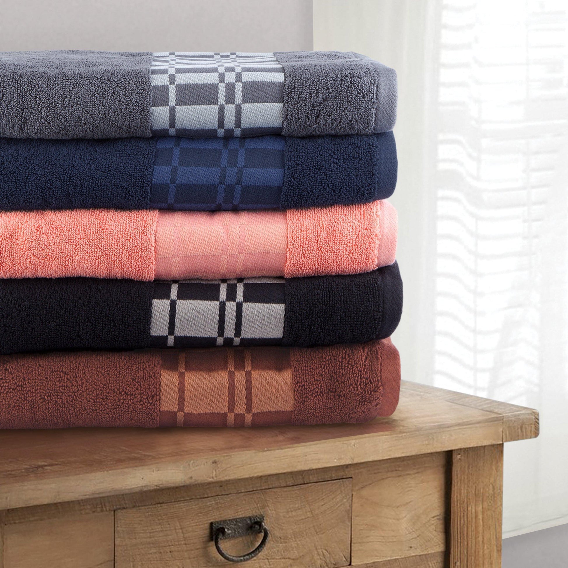 Cotton Assorted 6-Piece Towel Set Bath Towels by Superior FredCo