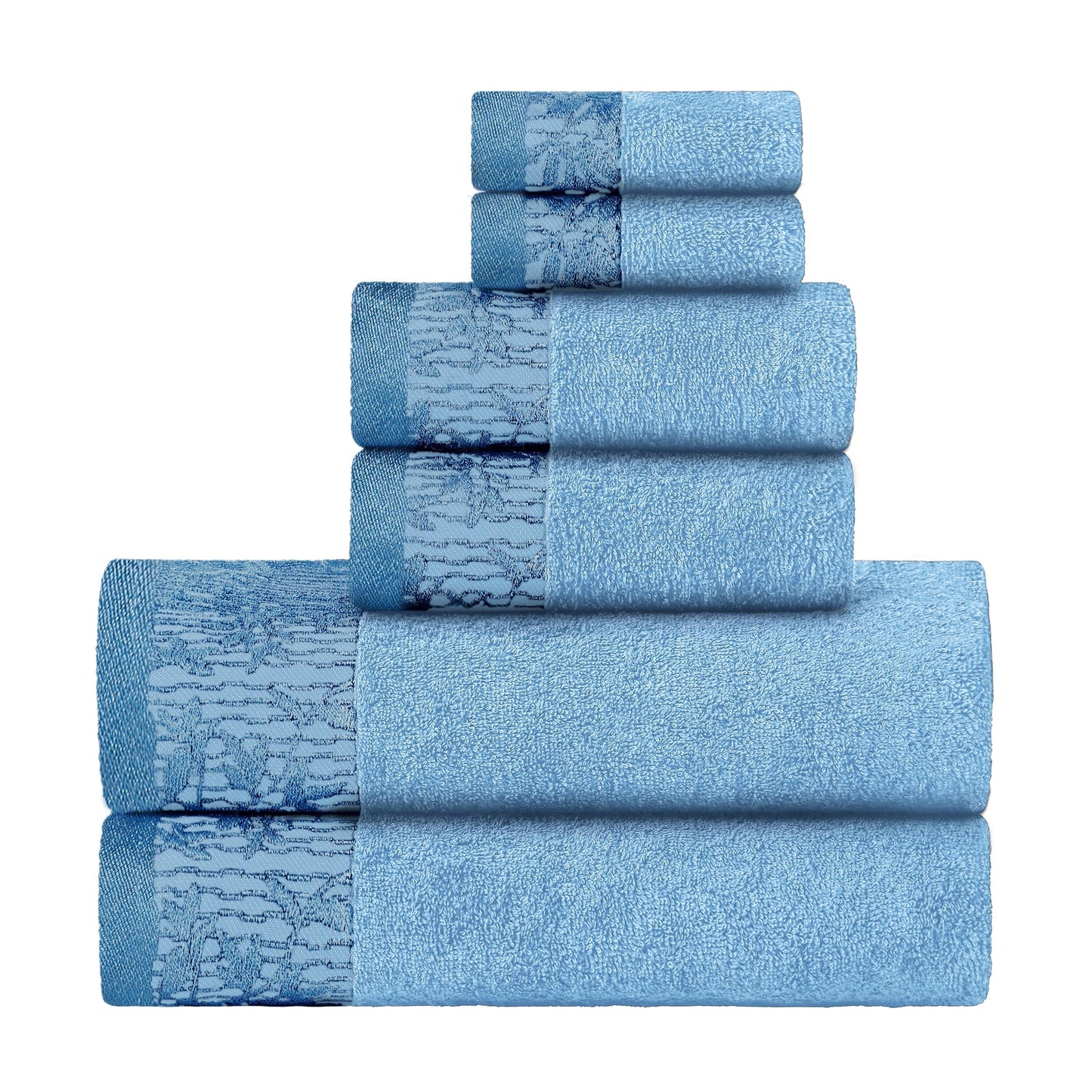 Cotton Embroidered Assorted 6-Piece Towel Set by Superior FredCo