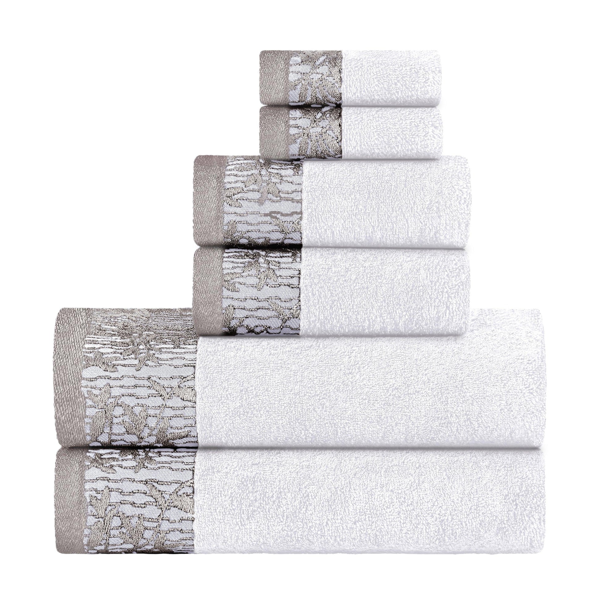 Cotton Embroidered Assorted 6-Piece Towel Set by Superior FredCo