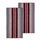 Cotton Rope Textured (set of 2) Oversized Beach Towel - Red FredCo