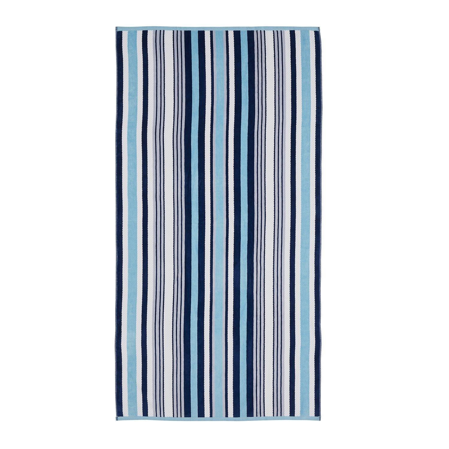 Cotton Rope Textured (set of 2) Oversized Beach Towel - Sky Blue FredCo