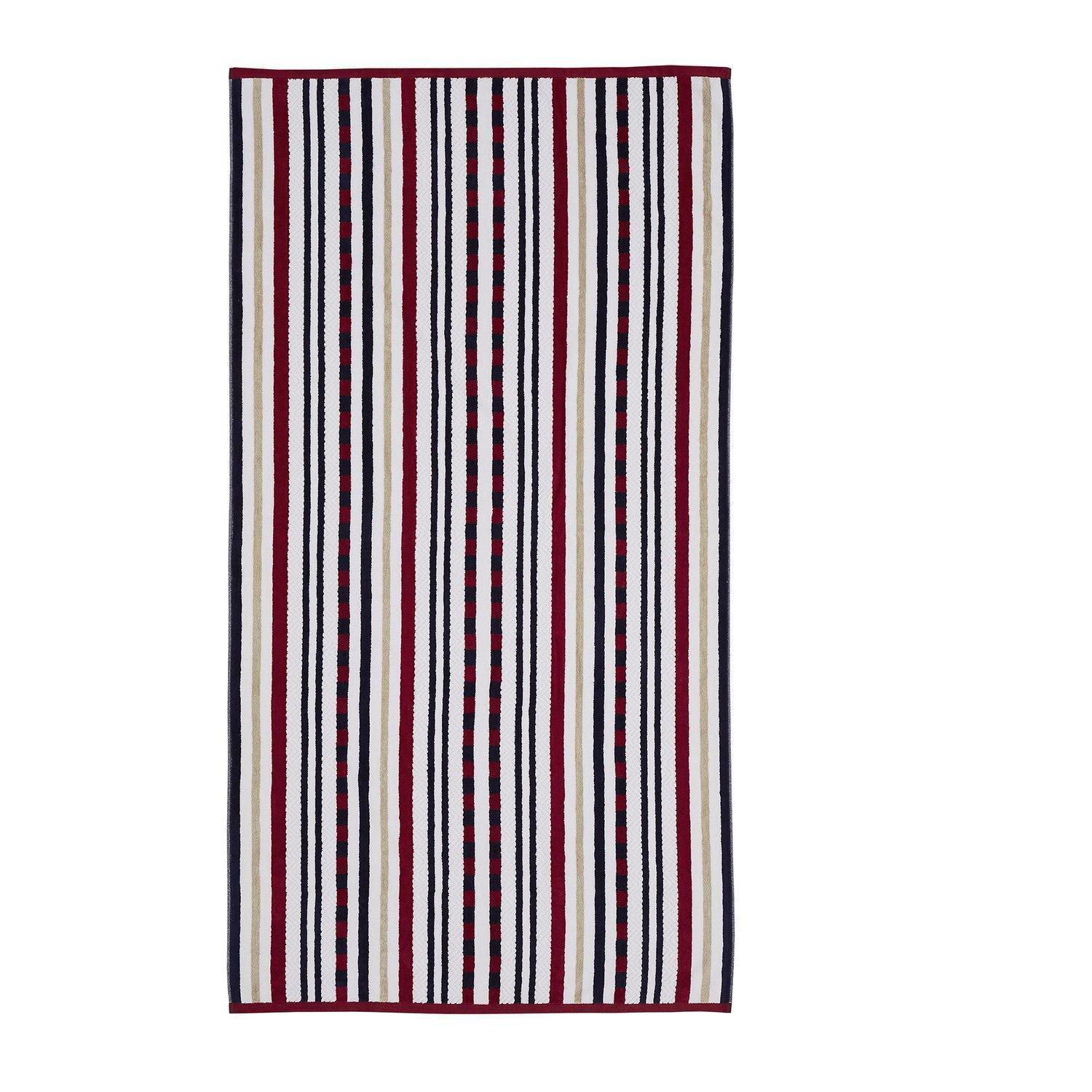 Cotton Stitch Stripe Textured (set of 2) Oversized Beach Towel FredCo