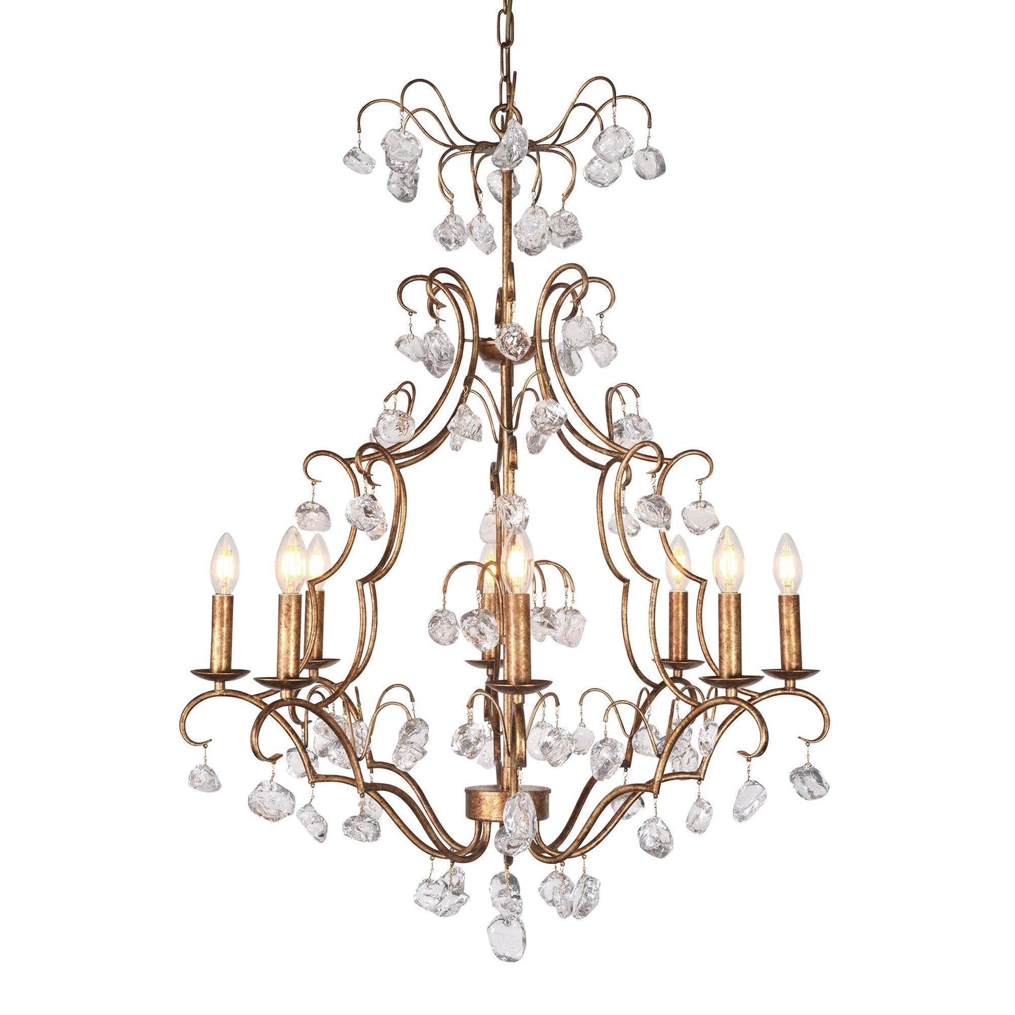 Crystal Pendant Chandelier Large ZD5058-8JG FredCo