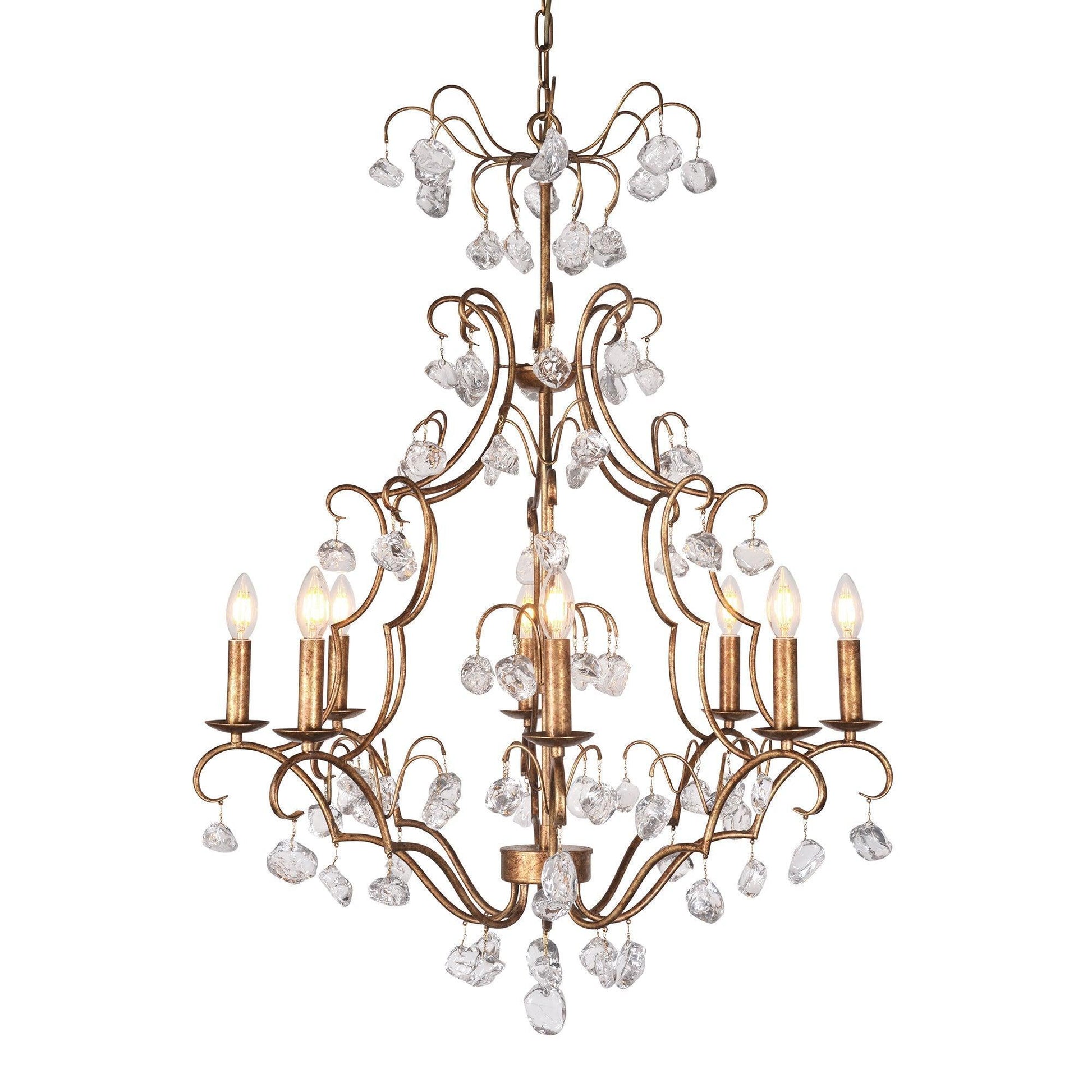 Crystal Pendant Chandelier Large ZD5058-8JG FredCo