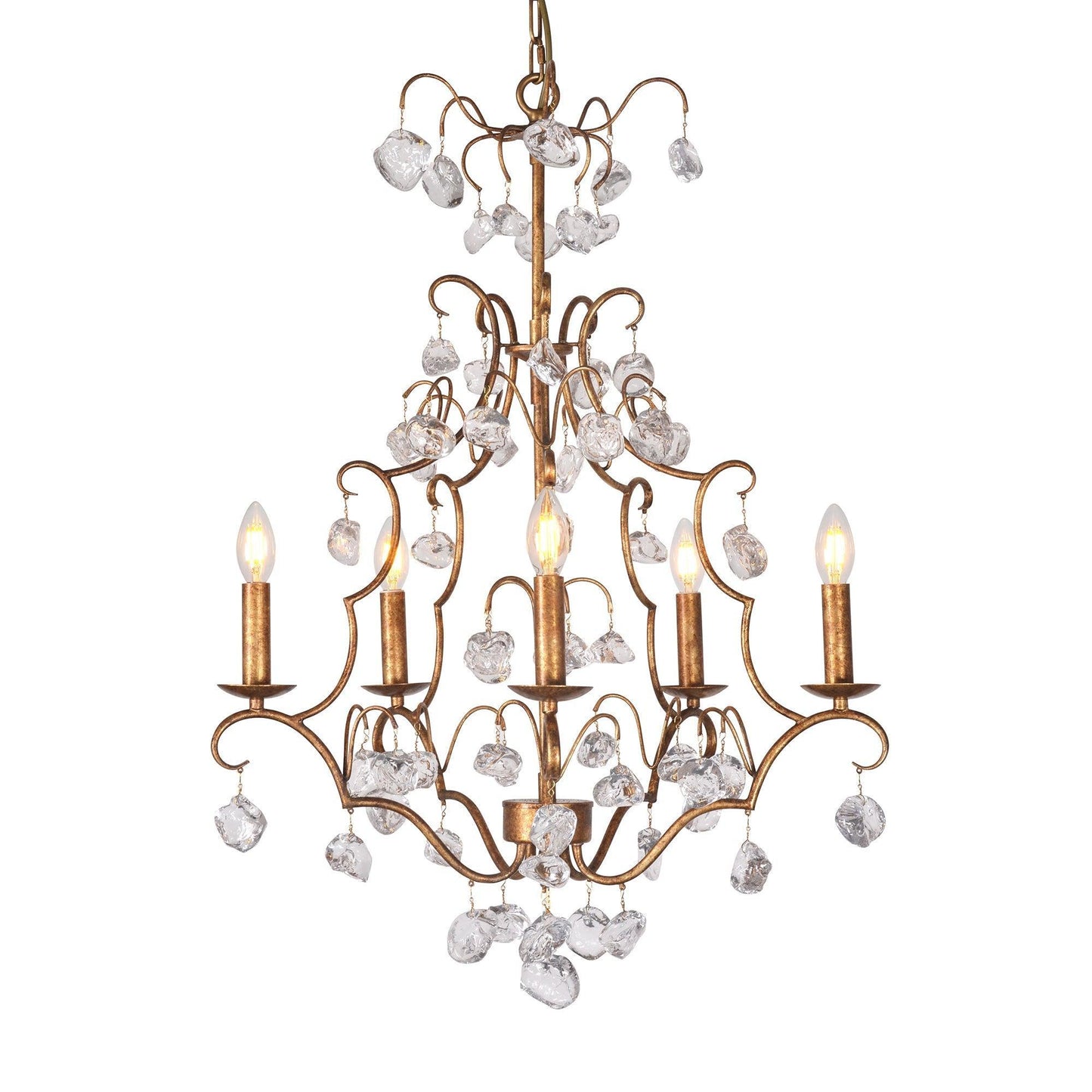 Crystal Pendant Chandelier ZD5058-5JG FredCo