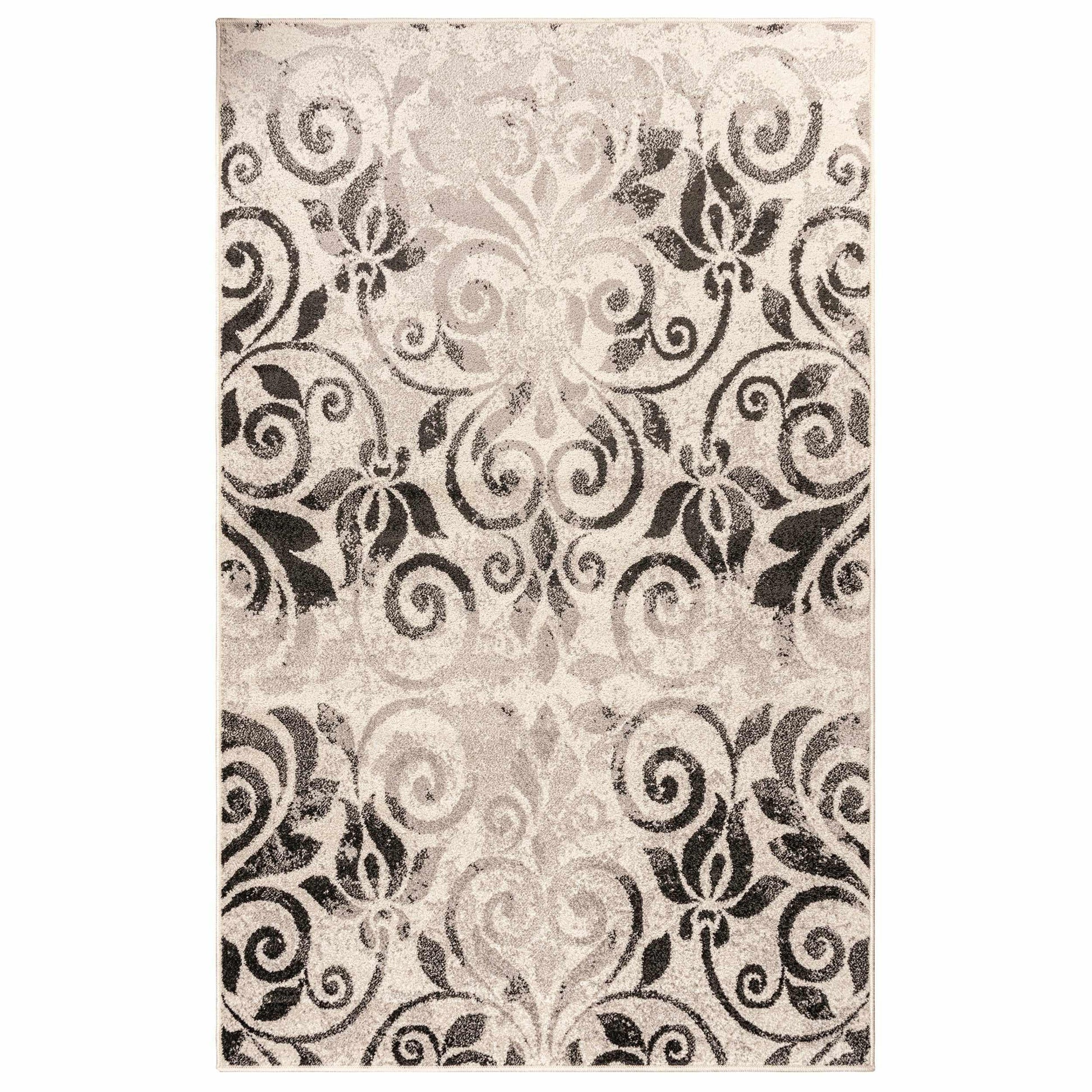 Cuenlino Mid-Century Transitional Damask Rug FredCo
