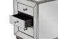 Currin Contemporary Mirrored 3-Drawer NightstandOne (1) Nightstand FredCo