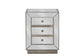 Currin Contemporary Mirrored 3-Drawer NightstandOne (1) Nightstand FredCo