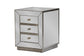 Currin Contemporary Mirrored 3-Drawer NightstandOne (1) Nightstand FredCo