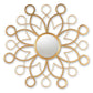 Cymbeline Modern and Contemporary Antique Gold Finished Round Accent Wall Mirror FredCo