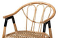Cyntia Modern Bohemian Natural Brown Rattan Dining Chair FredCo