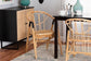 Cyntia Modern Bohemian Natural Brown Rattan Dining Chair FredCo
