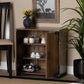 Cyrille Modern and Contemporary Farmhouse Rustic Finished Wood 2-Door Shoe Cabinet FredCo