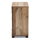 Cyrille Modern and Contemporary Farmhouse Rustic Finished Wood 2-Door Shoe Cabinet FredCo