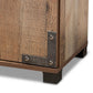 Cyrille Modern and Contemporary Farmhouse Rustic Finished Wood 2-Door Shoe Cabinet FredCo